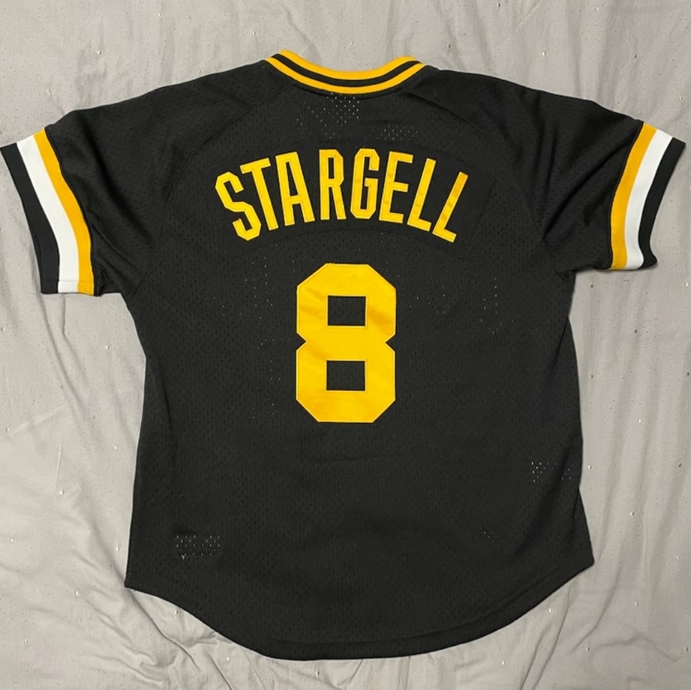 Mitchell & Ness Pittsburgh Pirates Willie Stargell 1982 pullover jersey mens Lrg - Picture 4 of 6
